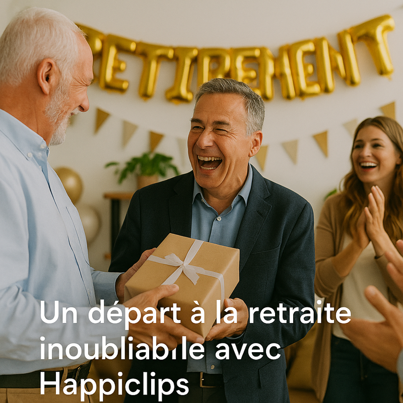 départ retraite happiclips cadeau video souvenir